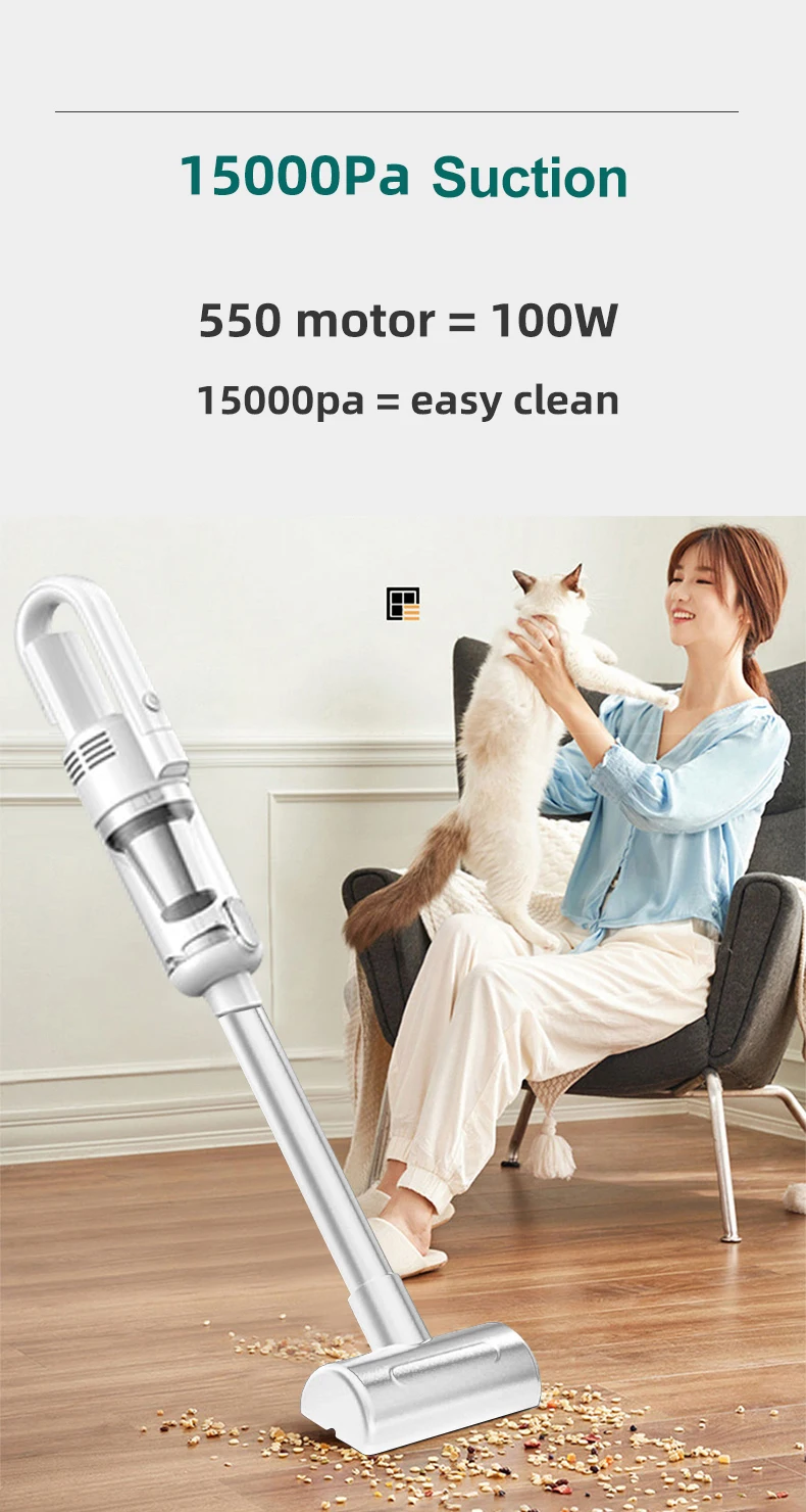 Multifunctional Handheld Vacuum Cleaner Powerful Suction HEPA Filter Wireless Vacuum Cleaner for Car Floor Household