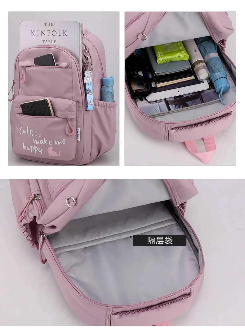 Backpack School Bag Girl Back Pack For Children Kid Child Teenager Female Class Schoolbag Primary Women Bagpack Teen Bookbag Kit