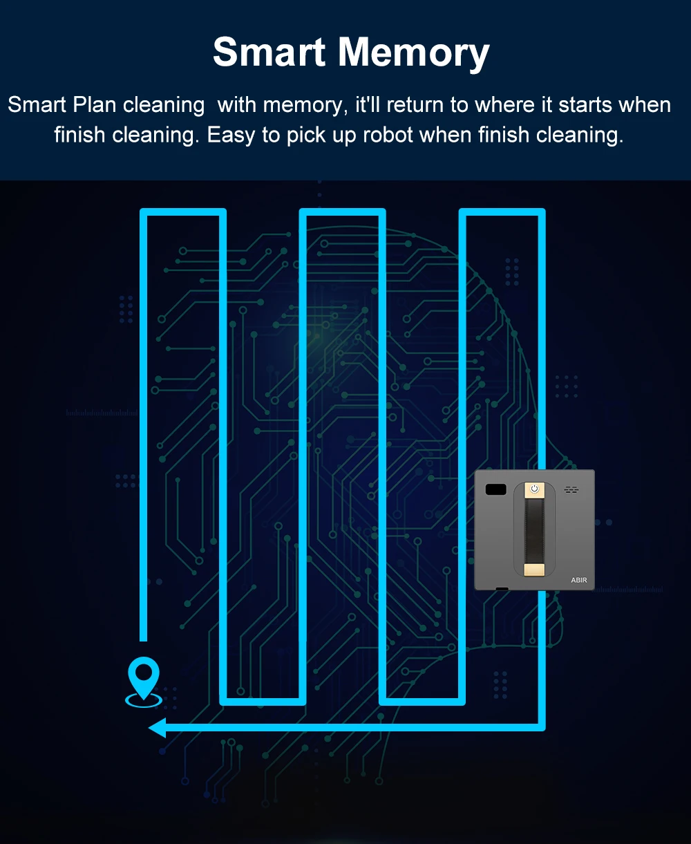 Robot Window Vacuum Cleaner ABIR WD8,Dual Ultrasonic Spray, APP&Remote Control, Smart Home Glass Mop,Auto Wall Cleaning Robot