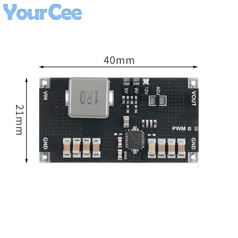 5pcs/1pc TPS61088 DC High Power Lithium Battery Step Up Boost Board Power Supply Module 5V 9V 12V 10A 1MHz Switch Frequency PCB