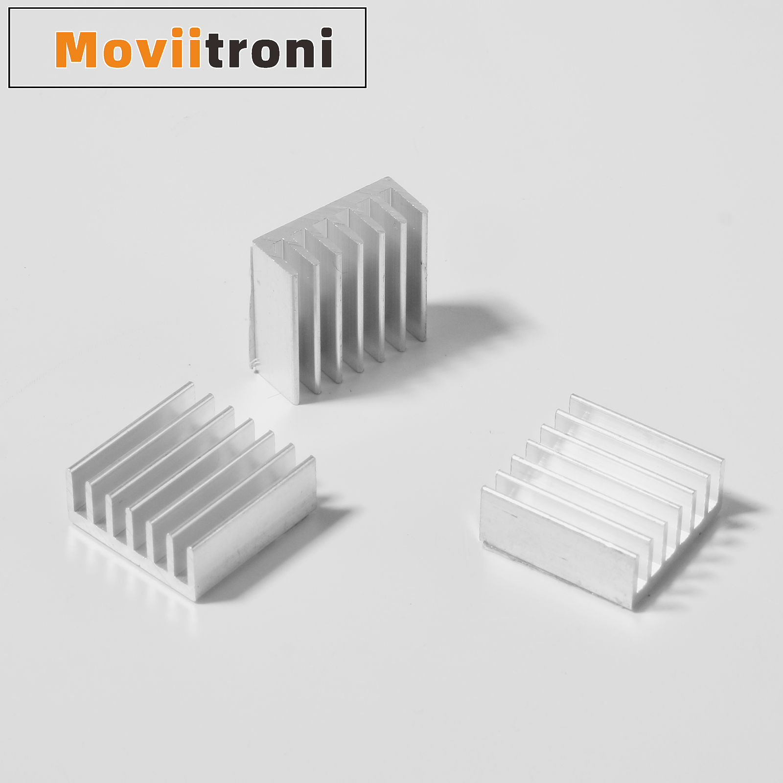 10pcs Aluminum Computer Cooler Radiator Heatsink 14x14x6mm Heat sink for Electronic Chip Heat dissipation Cooling Pads with Tape