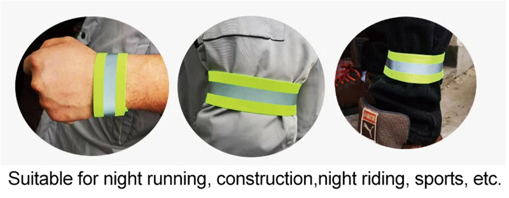 Reflective Bands For Wrist Arm Ankle Leg High Visibility Reflect Straps For Night Walking Cycling Running Safety Reflector Tape
