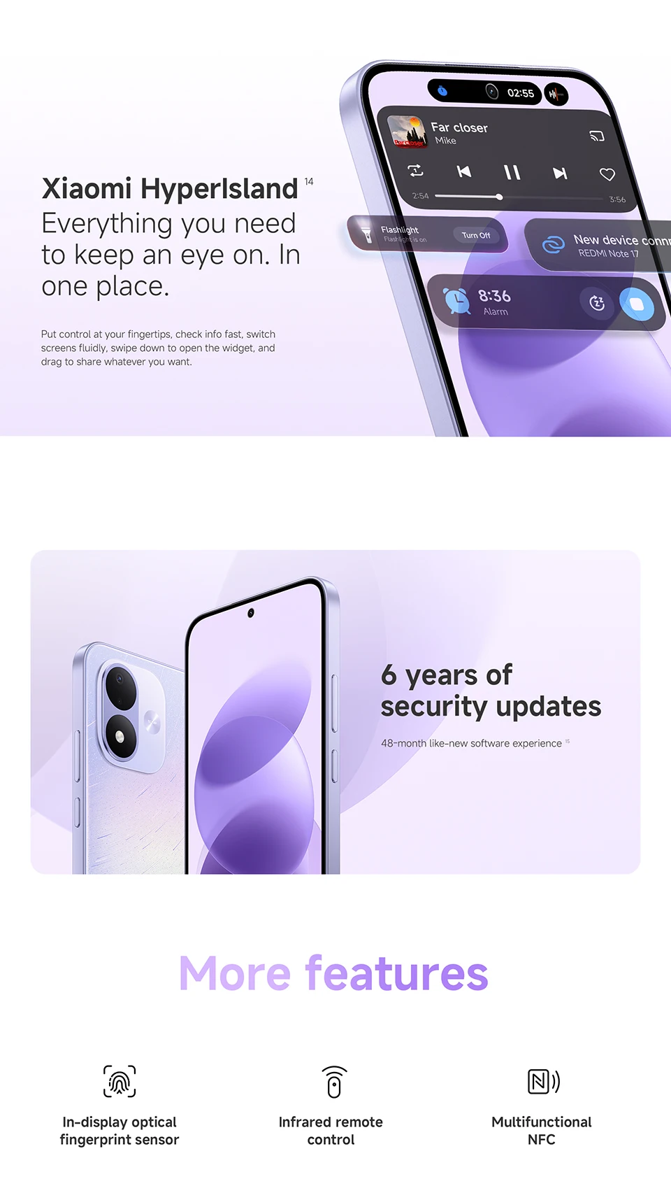 Global Version Xiaomi Redmi Note 17 4G Smartphone 128GB / 256GB ROM 50MP 6.99" FHD+ AMOLED Display Snapdragon® 6s 4G Gen  2