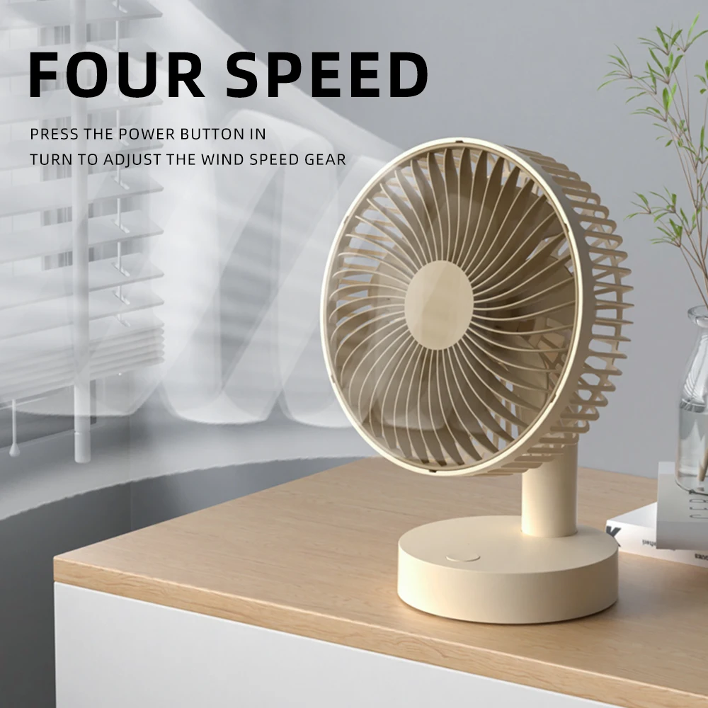 Mini USB Table Fan 4 Speeds Portable Desktop Table Cooling Fan Powered by USB Strong Wind Kipas USB Desk Fan