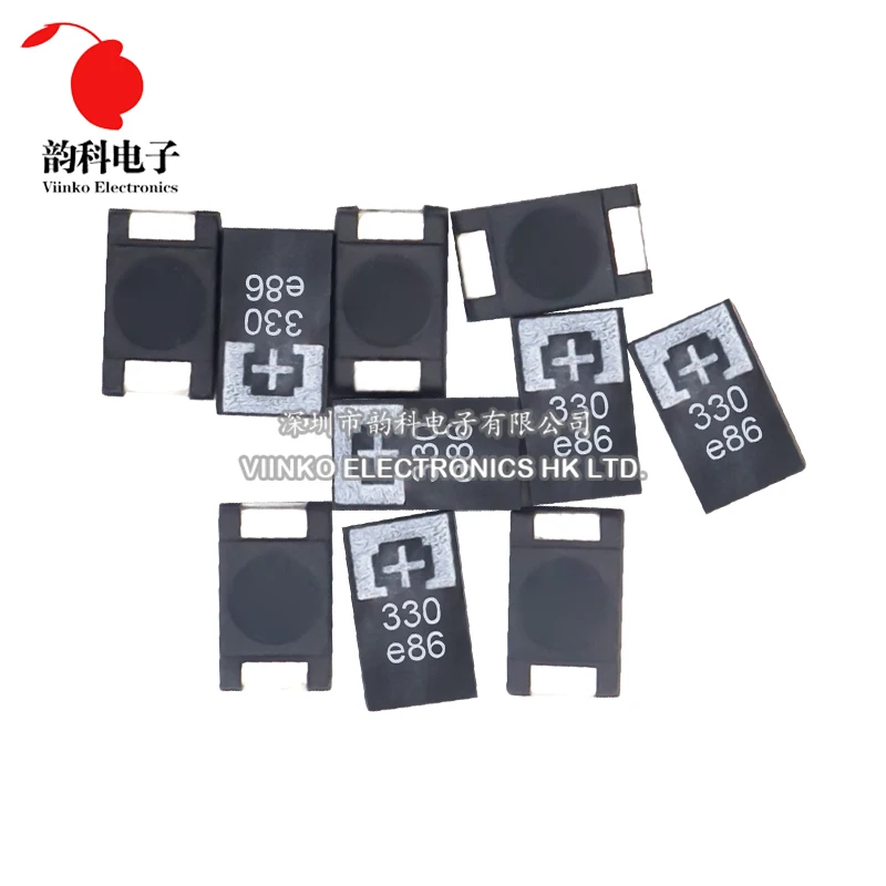 10PCS 2R5TPE330M9 330UF 2R5TPE470M9 470UF 2.5V 330 6.3V SMD Tantalum Capacitors Polymer POSCAP Low ESR Type D Ultra-Thin 7343