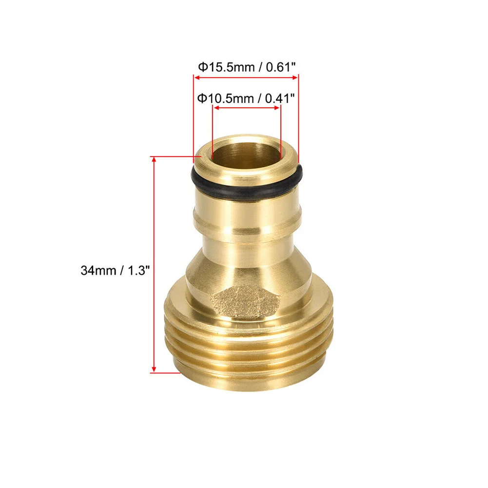 1PCS Outdoor Industry Home Faucet Tap Adaptor Tap Connector Brass Male Thread Hose Pipe Accessories Adapter Fitting
