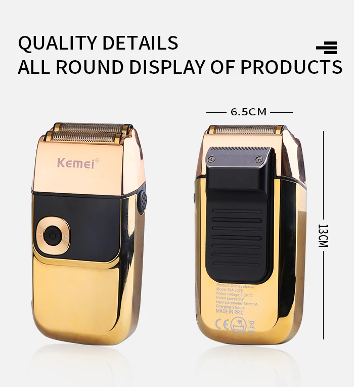 Kemei 2 in 1 Electric Shaver Men Electric Razor Rechargeable Beard Shaver Floating Hair Trimmer Face Care Beard Shaving Machine
