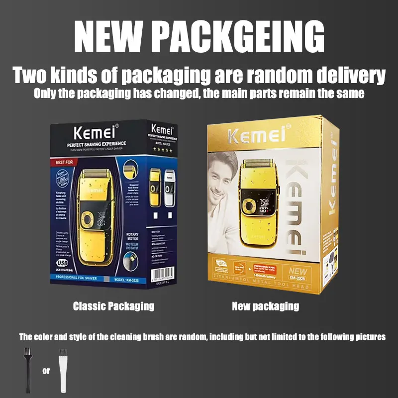 Kemei 2 in 1 Electric Shaver Men Electric Razor Rechargeable Beard Shaver Floating Hair Trimmer Face Care Beard Shaving Machine