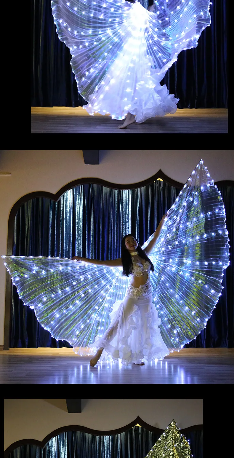 Ruoru Alas Angle LED Wings Adult Children Costume Cape Circus Led Light Luminous Costumes Party Show Led Isis Wings Dancewear