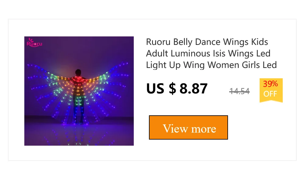 Ruoru Alas Angle LED Wings Adult Children Costume Cape Circus Led Light Luminous Costumes Party Show Led Isis Wings Dancewear
