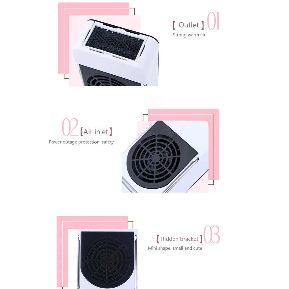 Portable Electric Heater Desktop Hand Warmer Space Warm Air Blower Mini Fan Heater For Dormitory Home Heaters Winter Heating Fan