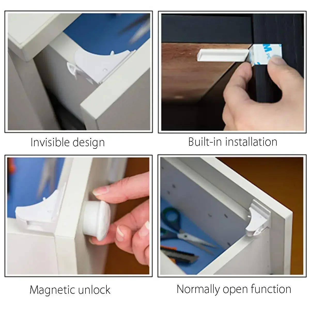Magnetic Child Lock Children Protection Baby Safety Lock Drawer Latch Cabinet Door Lock Limiter Children Security Locks