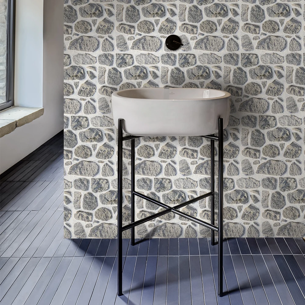 1/10pcs 3D Faux Stone Wall Panels Peel and Stick Wall Tiles Decorative 3D Wall Sticker Self-adhesive Wall Tile Sticker