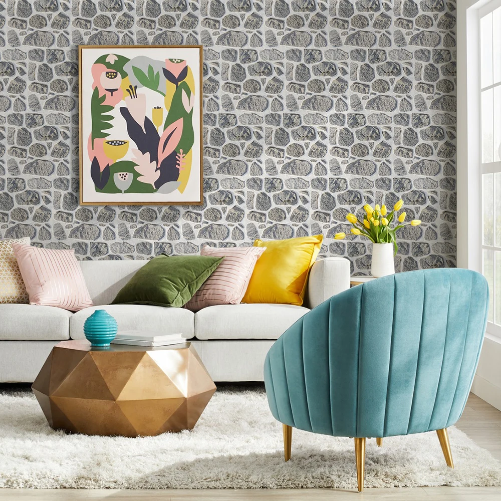 1/10pcs 3D Faux Stone Wall Panels Peel and Stick Wall Tiles Decorative 3D Wall Sticker Self-adhesive Wall Tile Sticker