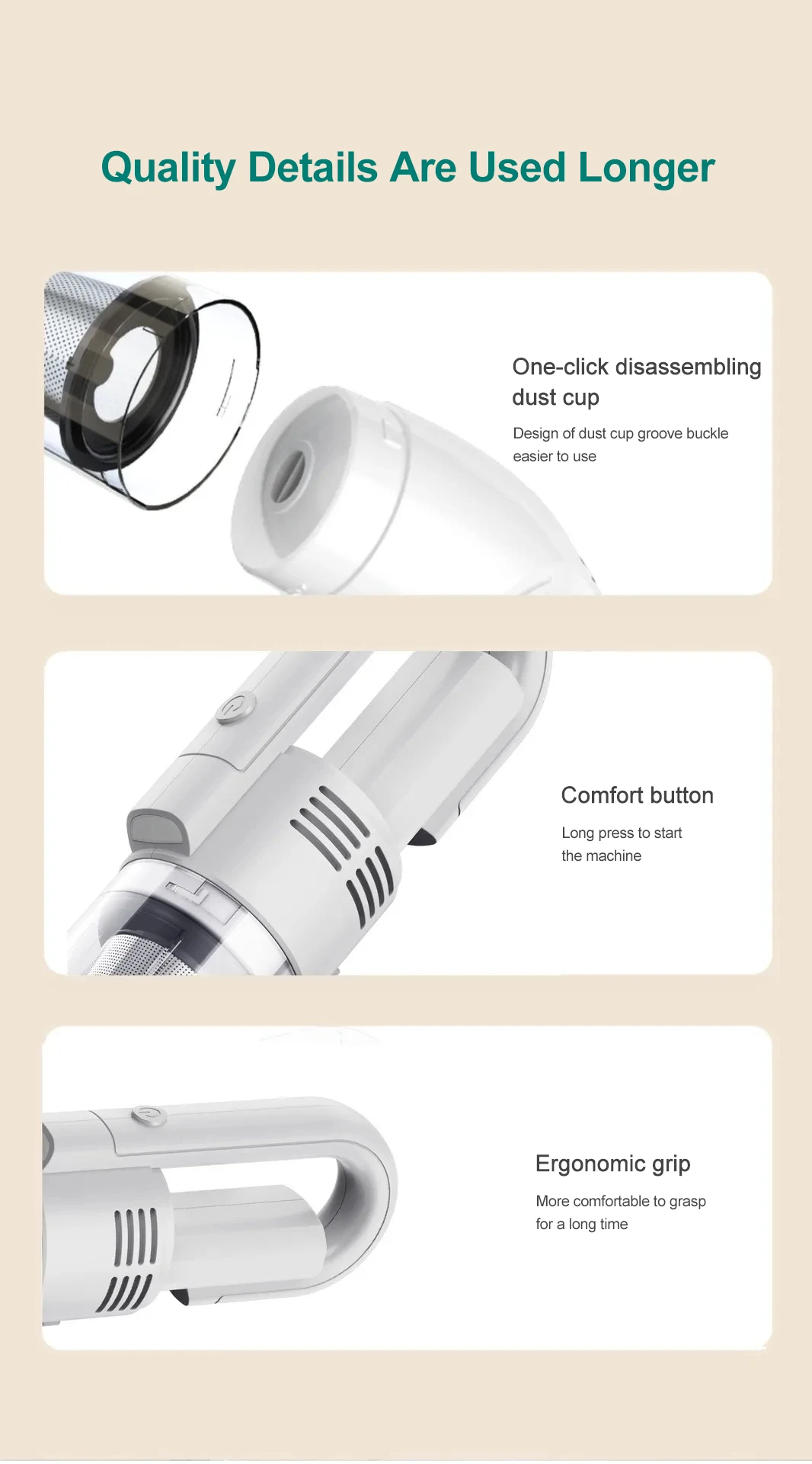 15000pa Multifunctional Handheld Vacuum Cleaner Powerful Suction HEPA Filter Wireless Vacuum Cleaner for Floor Household