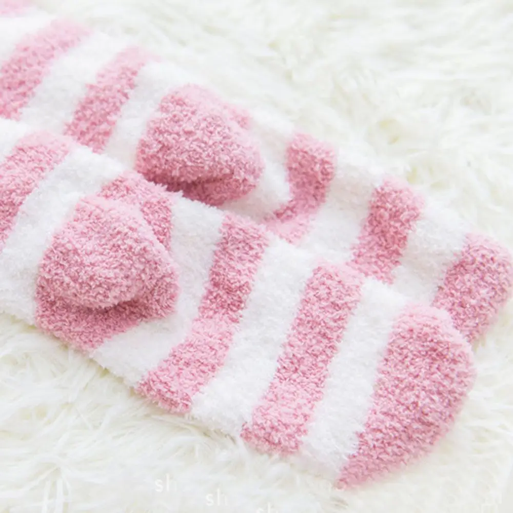 Kawaii Japanese Animal Printed Knee Socks Striped Cute Lovely Long Thigh High Socks  Winter Warm Medias Stockings