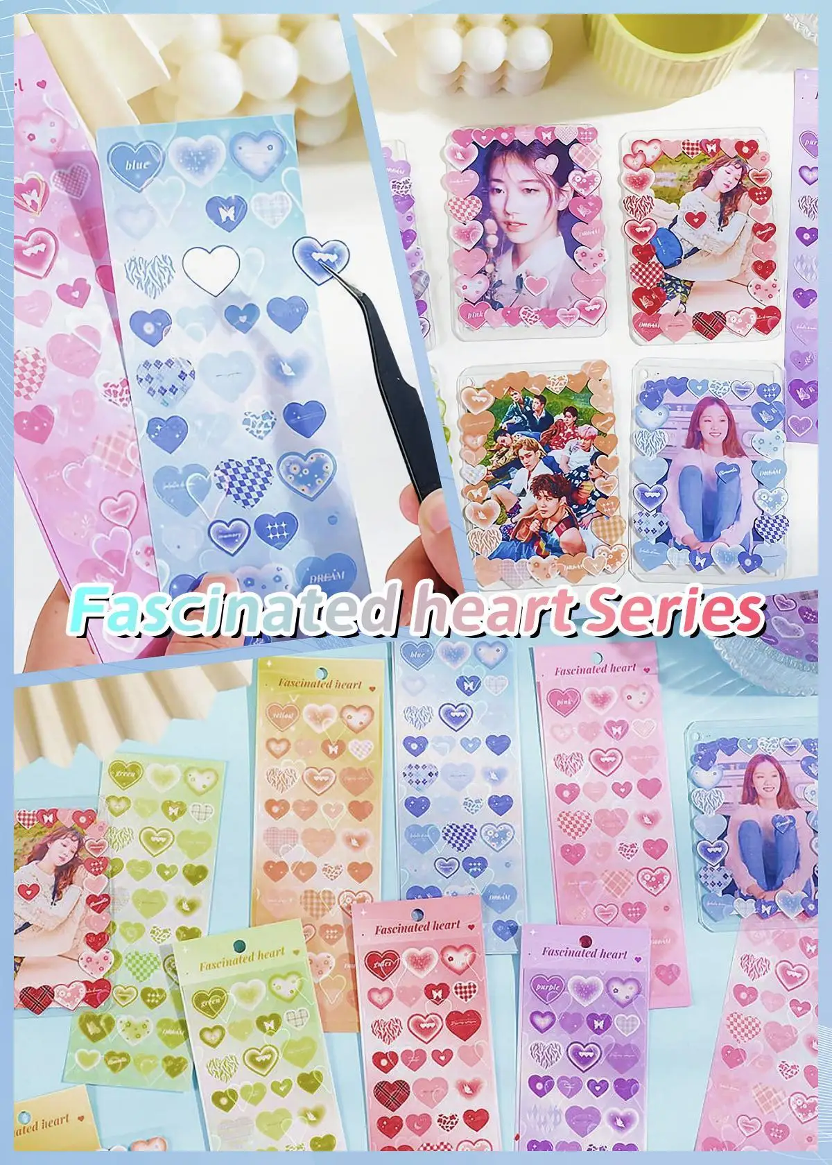 KPop Stickers Galore: The Ultimate Collection of Cute Aesthetic & Sparkly Korean Stickers for Toploader Deco Journaling & More
