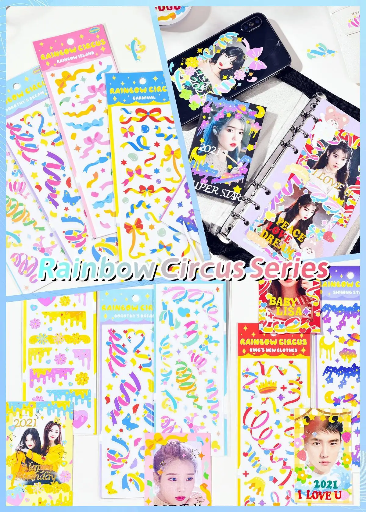 KPop Stickers Galore: The Ultimate Collection of Cute Aesthetic & Sparkly Korean Stickers for Toploader Deco Journaling & More