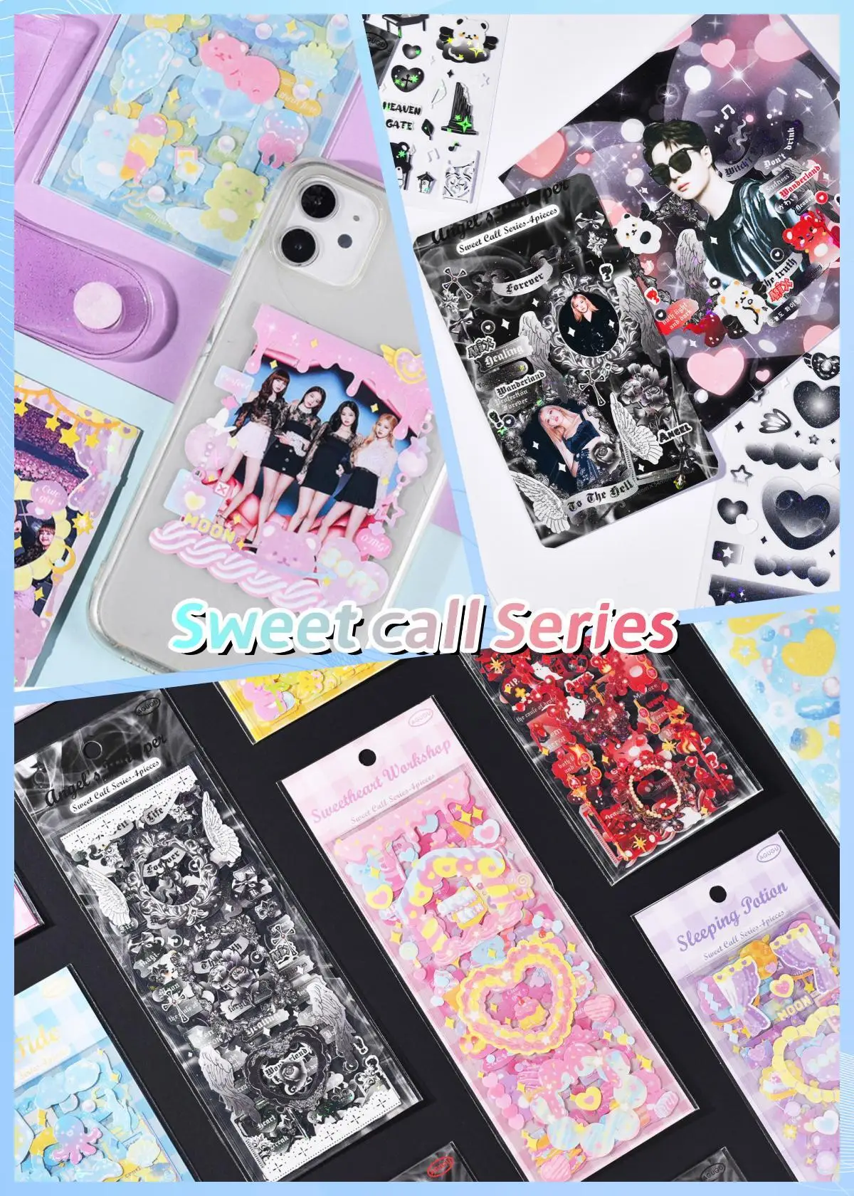 KPop Stickers Galore: The Ultimate Collection of Cute Aesthetic & Sparkly Korean Stickers for Toploader Deco Journaling & More