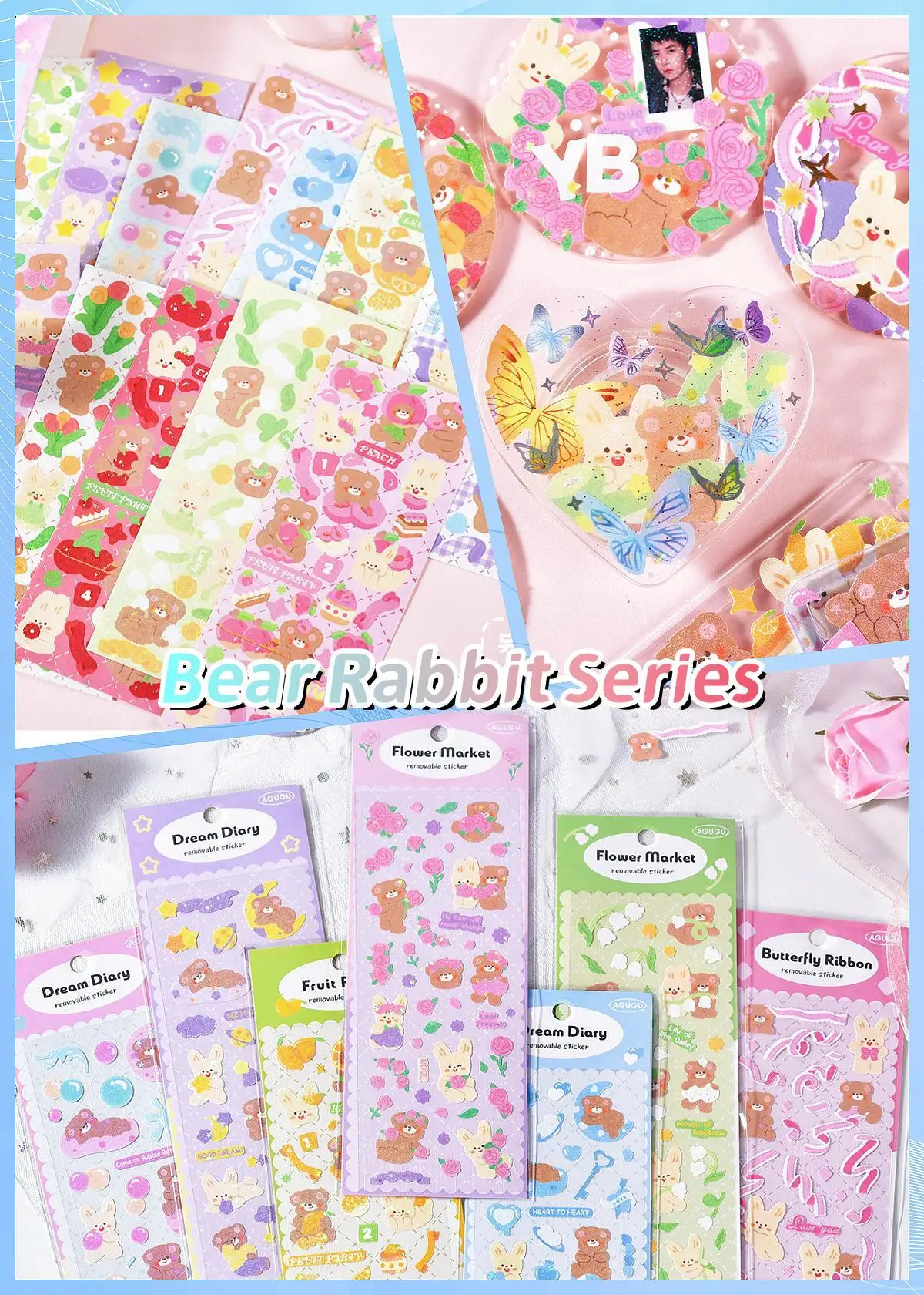 KPop Stickers Galore: The Ultimate Collection of Cute Aesthetic & Sparkly Korean Stickers for Toploader Deco Journaling & More