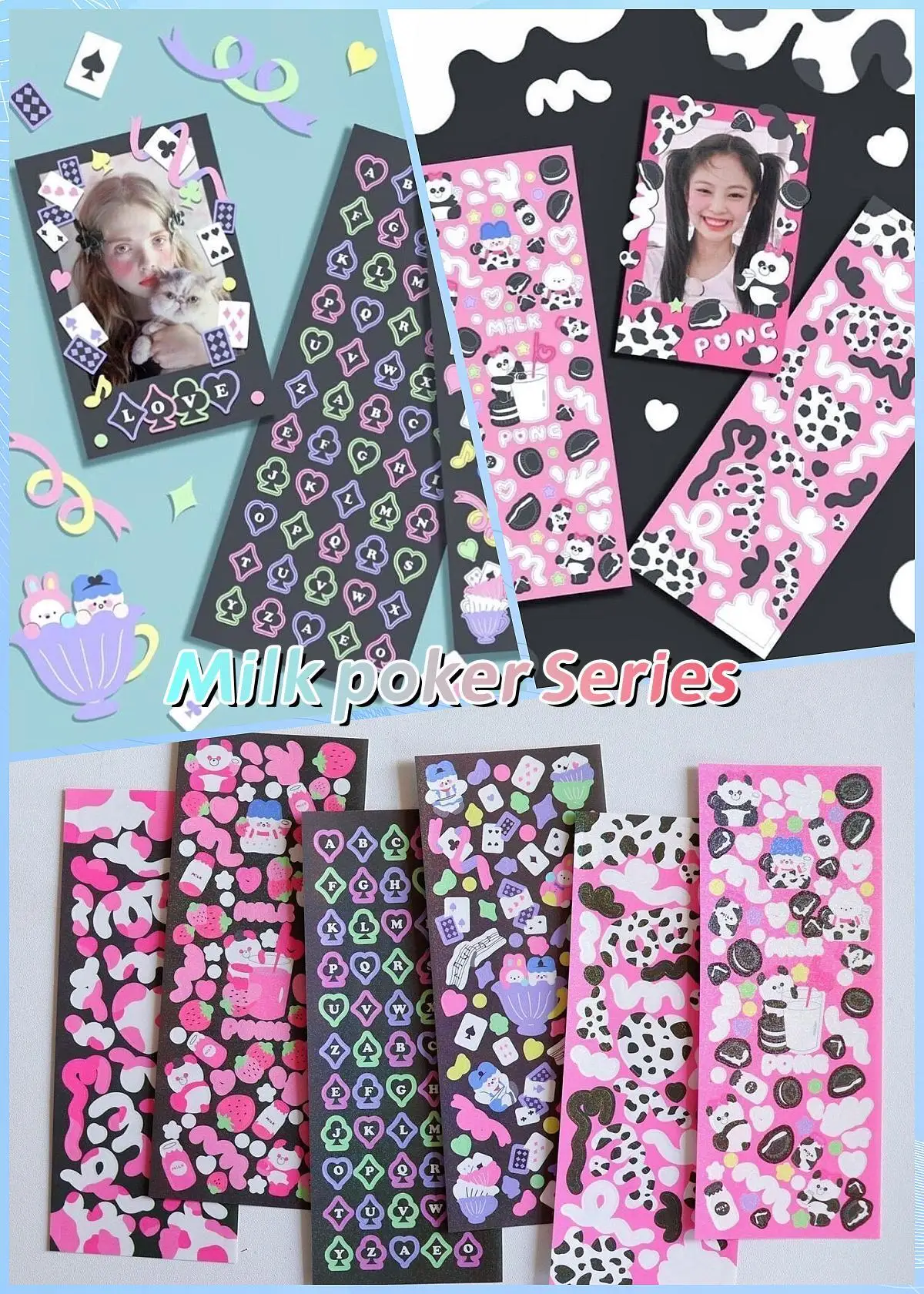 KPop Stickers Galore: The Ultimate Collection of Cute Aesthetic & Sparkly Korean Stickers for Toploader Deco Journaling & More