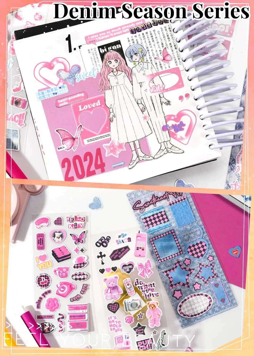 KPop Stickers Galore: The Ultimate Collection of Cute Aesthetic & Sparkly Korean Stickers for Toploader Deco Journaling & More