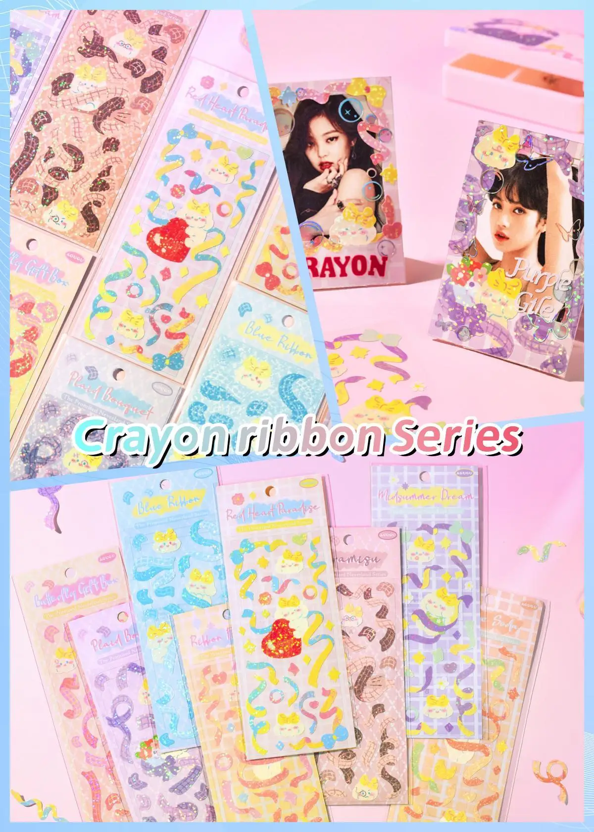 KPop Stickers Galore: The Ultimate Collection of Cute Aesthetic & Sparkly Korean Stickers for Toploader Deco Journaling & More