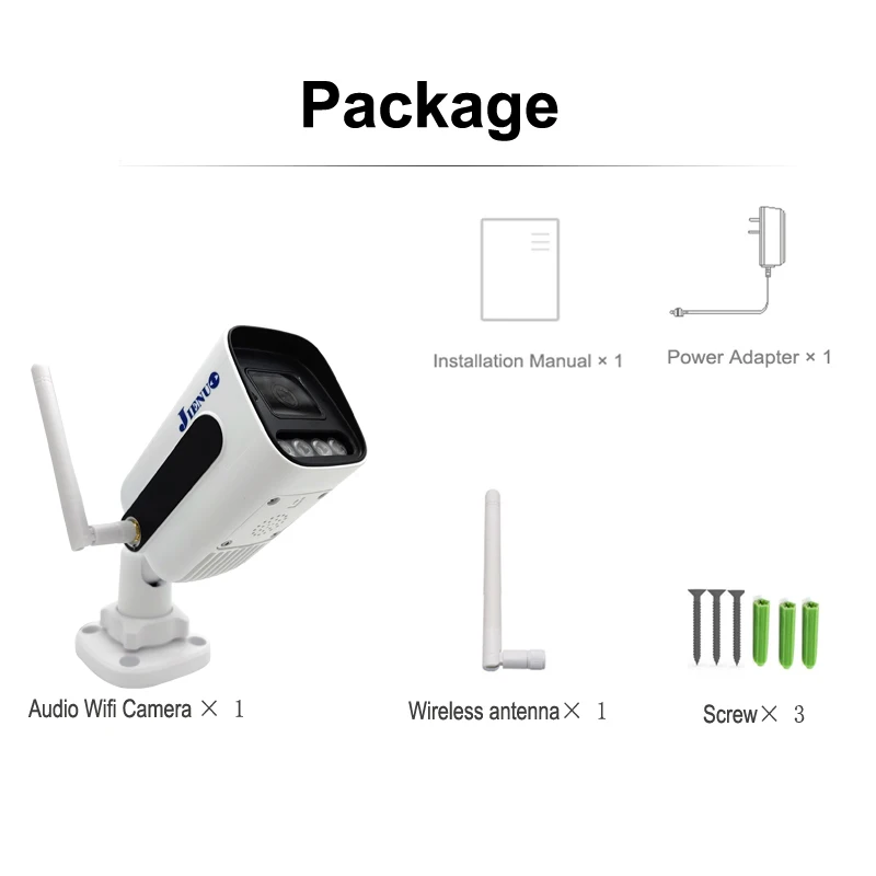 JIENUO 5MP Wifi Camera IP 128G Outdoor Waterproof Wireless NightVision 32G 64G Security Surveillance 1080P Onvif Home Cam CamHi