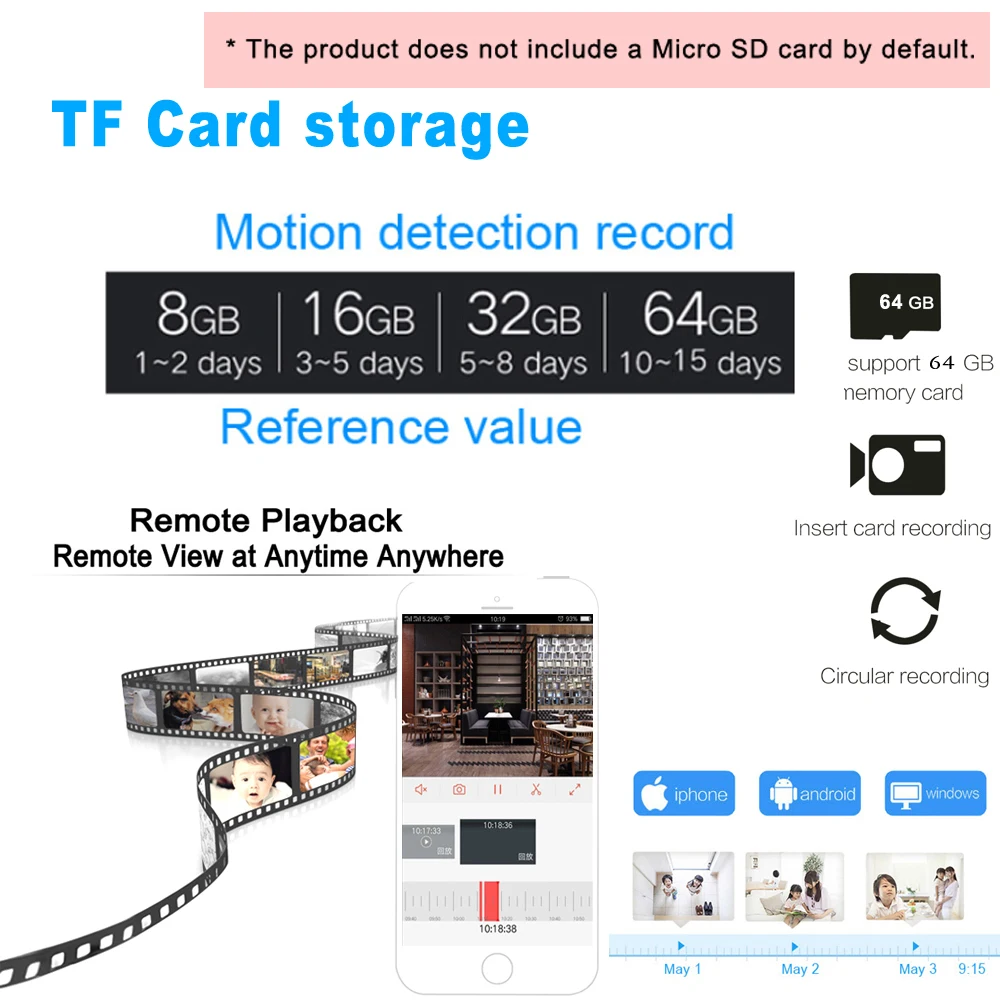 JIENUO 5MP Wifi Camera IP 128G Outdoor Waterproof Wireless NightVision 32G 64G Security Surveillance 1080P Onvif Home Cam CamHi