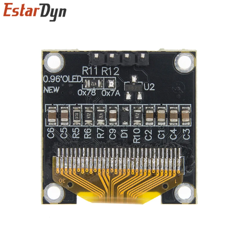 0.96 inch IIC SPI Serial 7/4Pin White/Blue/Yellow Blue/Yellow OLED Display Module SSD1306 12864 LCD Screen Board for Arduino
