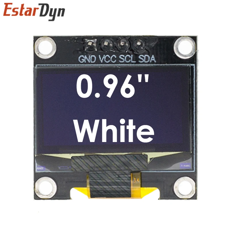 0.96 inch IIC SPI Serial 7/4Pin White/Blue/Yellow Blue/Yellow OLED Display Module SSD1306 12864 LCD Screen Board for Arduino