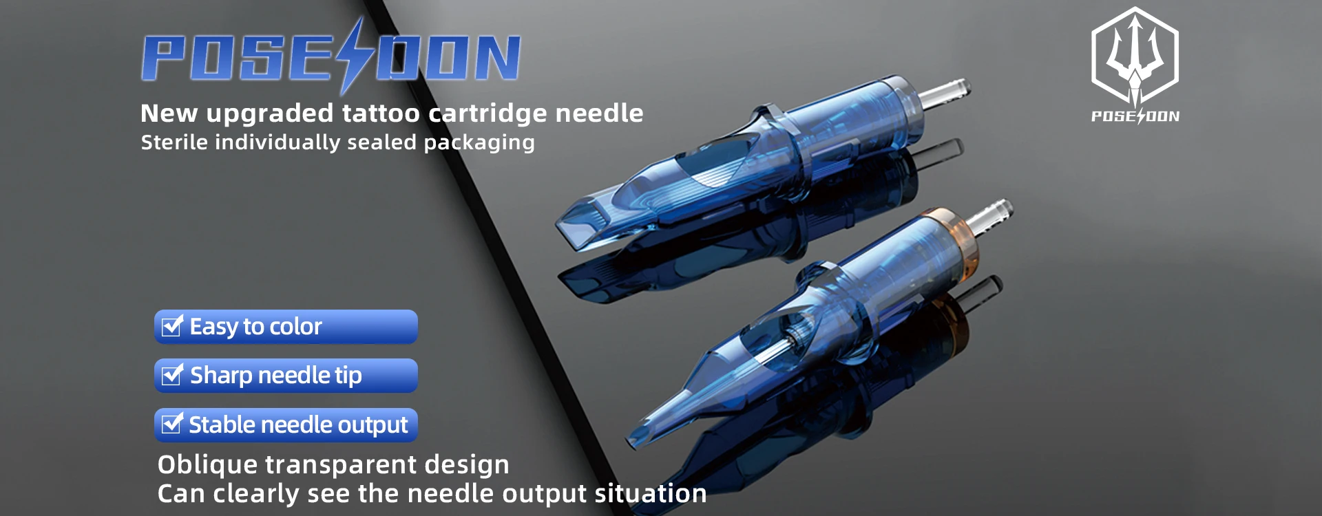 POSEIDON PRO MAX 100PCS Mixed Needle Professional Tattoo Cartridge Needles Membrane Safety Cartridges Disposable Tattoo Needle