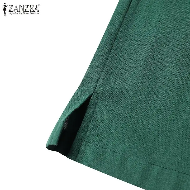 2023 Women Dress Summer ZANZEA Female Sleeveless Loose Mini Dress Office Cotton Party Streetwear Dress Casual Vestidos Sundress