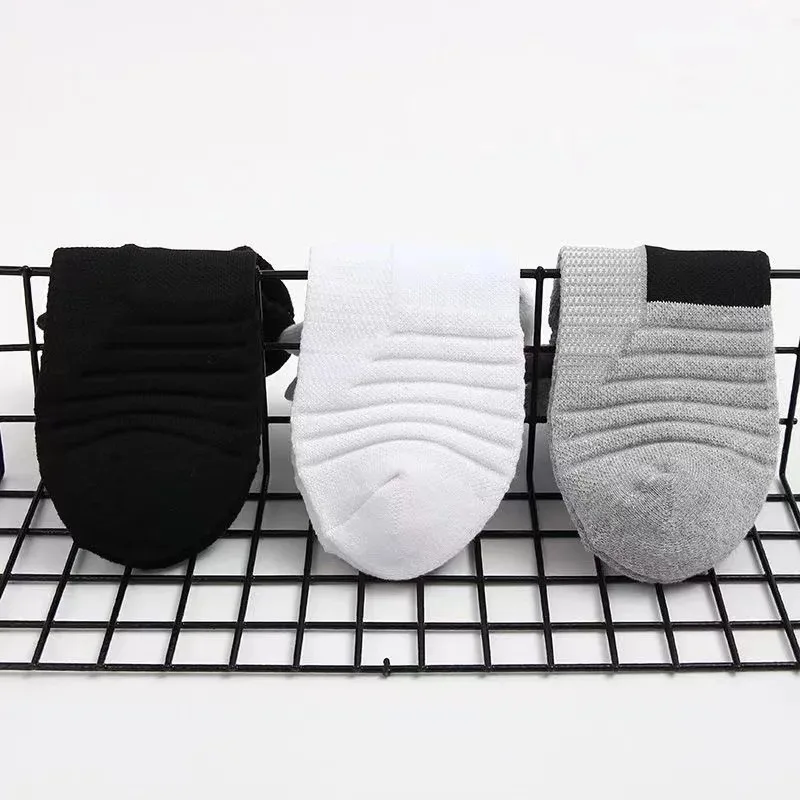 3 Pairs Men's Comfort Fit Cushion Performance Athletic Crew Socks For Outdoor Sports