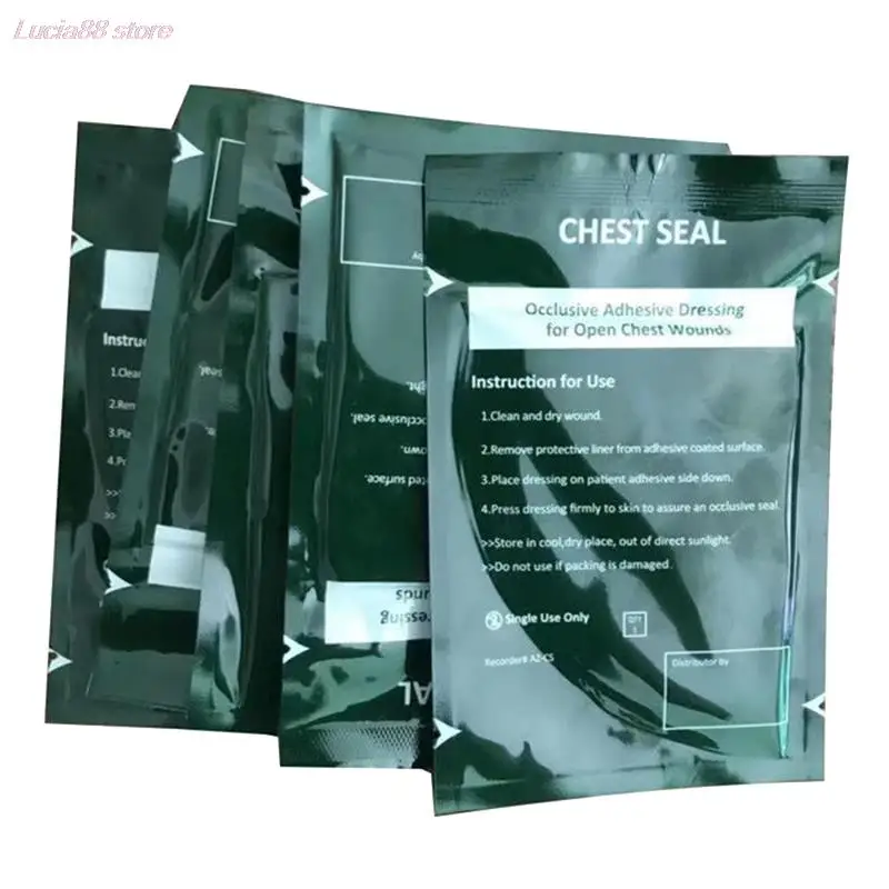 1pc North American Rescue Hyfin Chest Seal Medical Chest Seal Vented Outdoor Emergency First Aid Freeshipping