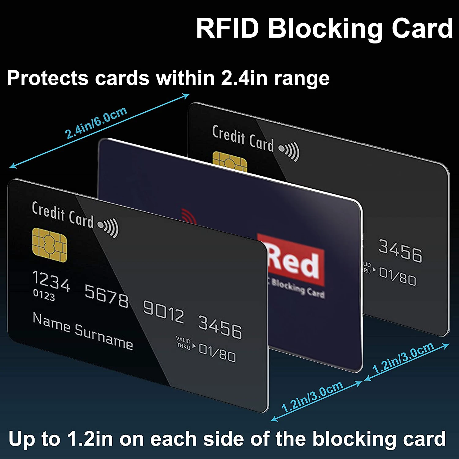 Protect Entire Wallet RFID Blocking NFC Signals Shield Secure for Credit Cards and Passports Protector Card Protector Blocker