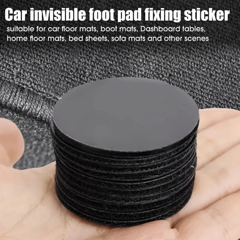 Double Faced Adhesive Patch Car Carpet Fixing Stickers Home Office Foot Mats Carpets Anti Skid Grip Nylon Tape Hook And Loop Pad