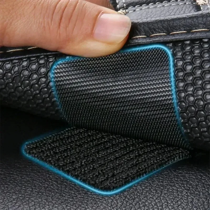 Double Faced Adhesive Patch Car Carpet Fixing Stickers Home Office Foot Mats Carpets Anti Skid Grip Nylon Tape Hook And Loop Pad