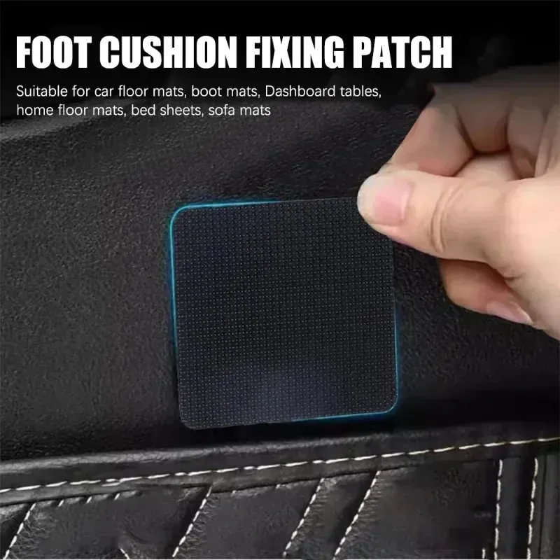 Double Faced Adhesive Patch Car Carpet Fixing Stickers Home Office Foot Mats Carpets Anti Skid Grip Nylon Tape Hook And Loop Pad