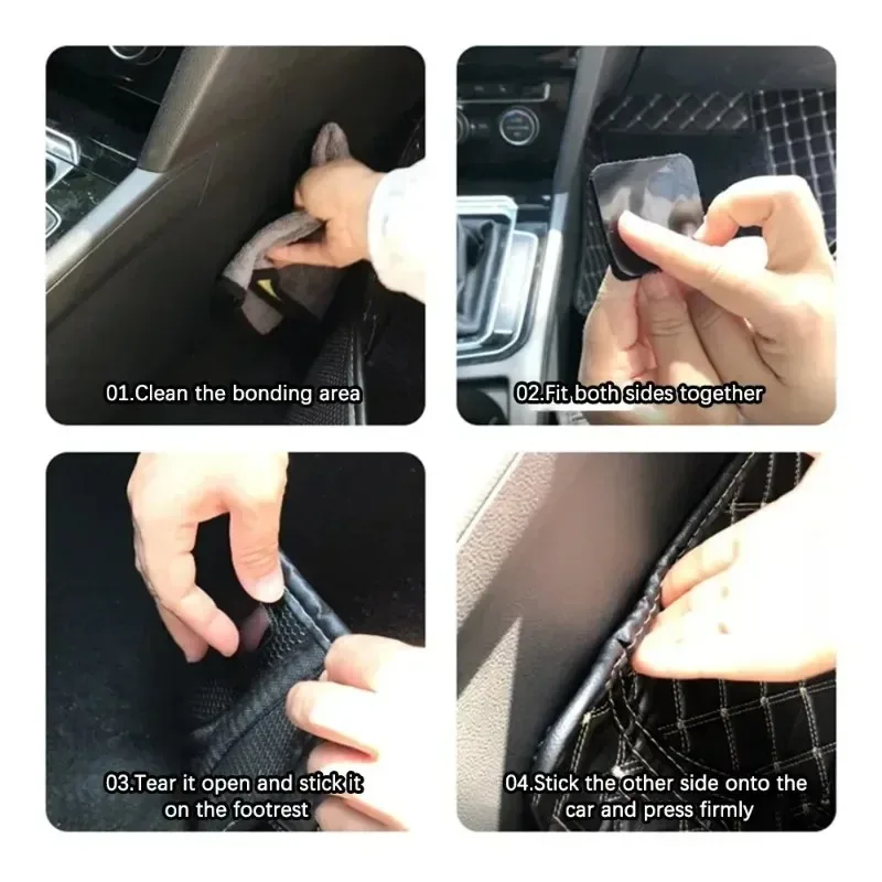 Double Faced Adhesive Patch Car Carpet Fixing Stickers Home Office Foot Mats Carpets Anti Skid Grip Nylon Tape Hook And Loop Pad