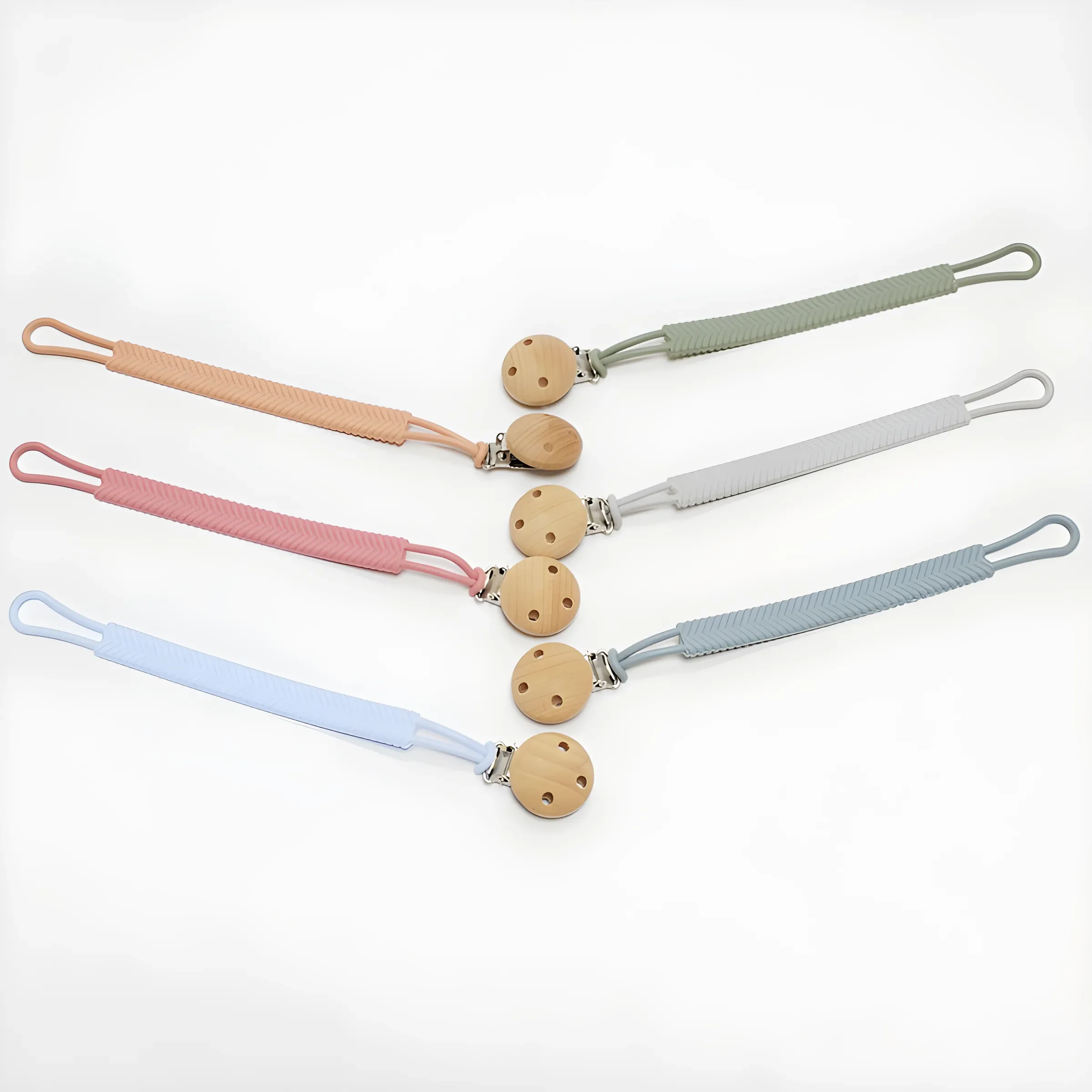Baby Pacifier Teether Anti Drop Chain Rope Food Grade Silicone One Pacifier Chain Pendant