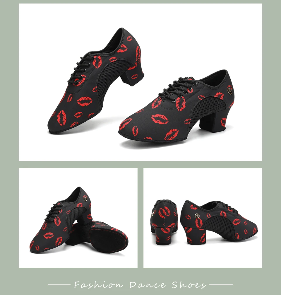 Women Dance Shoes Black Modern Ballroom Salsa Dancing Shoes Boys Latin Jazz Training Shoes Adults Tango Dance Sneakers Men