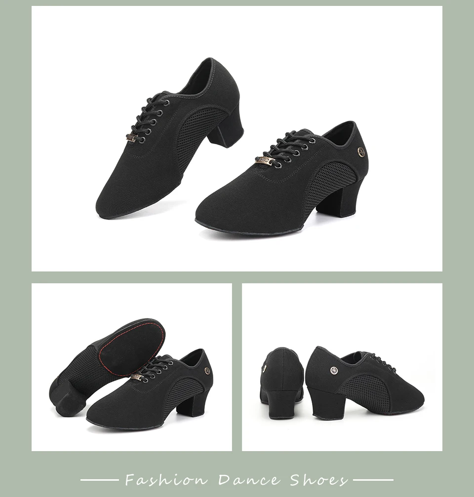 Women Dance Shoes Black Modern Ballroom Salsa Dancing Shoes Boys Latin Jazz Training Shoes Adults Tango Dance Sneakers Men