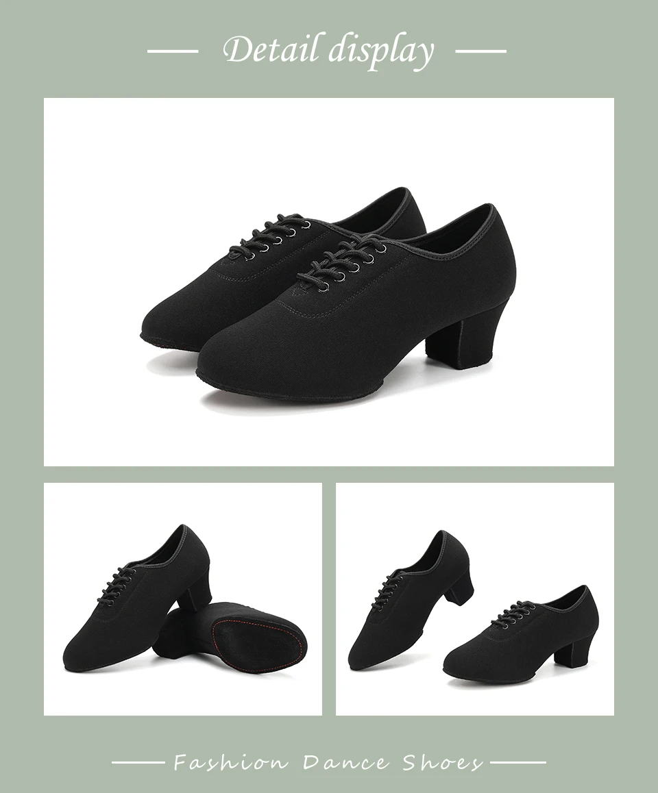 Women Dance Shoes Black Modern Ballroom Salsa Dancing Shoes Boys Latin Jazz Training Shoes Adults Tango Dance Sneakers Men