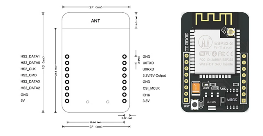 ESP32-CAM ESP32-CAM-MB MICRO USB ESP32 Serial to WiFi ESP32 CAM Development Board CH340 5V Bluetooth