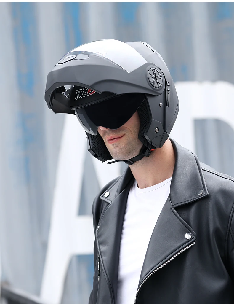 Personalised Dual Lens Flip Up Helmets Motocross Racing Modular Cascos Para Moto Men Women Fashion Full Face Motorcycle Helmet