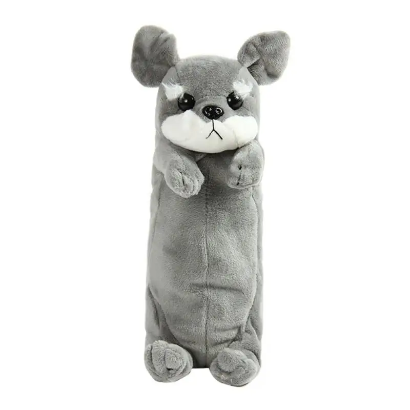 New Kawaii Novelty Simulation 5 Style Cute Dogs Pencil Case Soft Plush School Stationery Pen Bag Gift for Girl Boy Students