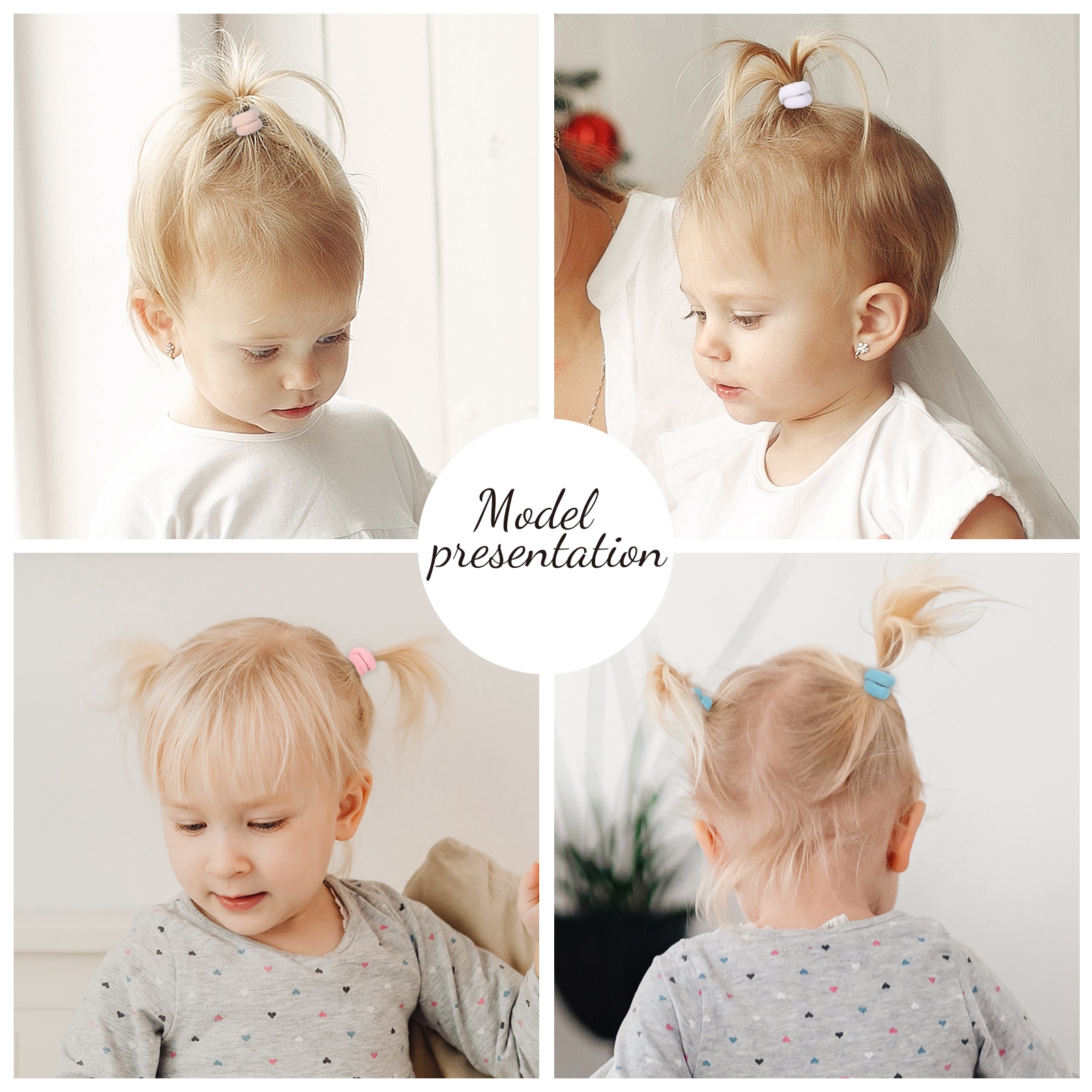 100PCS Colorful Basic Nylon Ealstic Hair Band For Girl Ponytail Hold Scrunchie Rubber Band Kid Headwear Kids Accessories