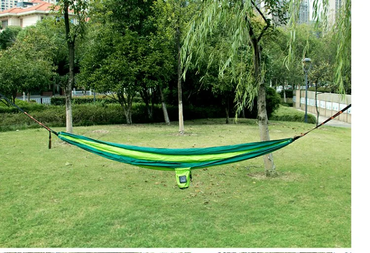 Portable Nylon Parachute Fabric Single and Double Size Outdoor Camping Hiking Garden Hammock