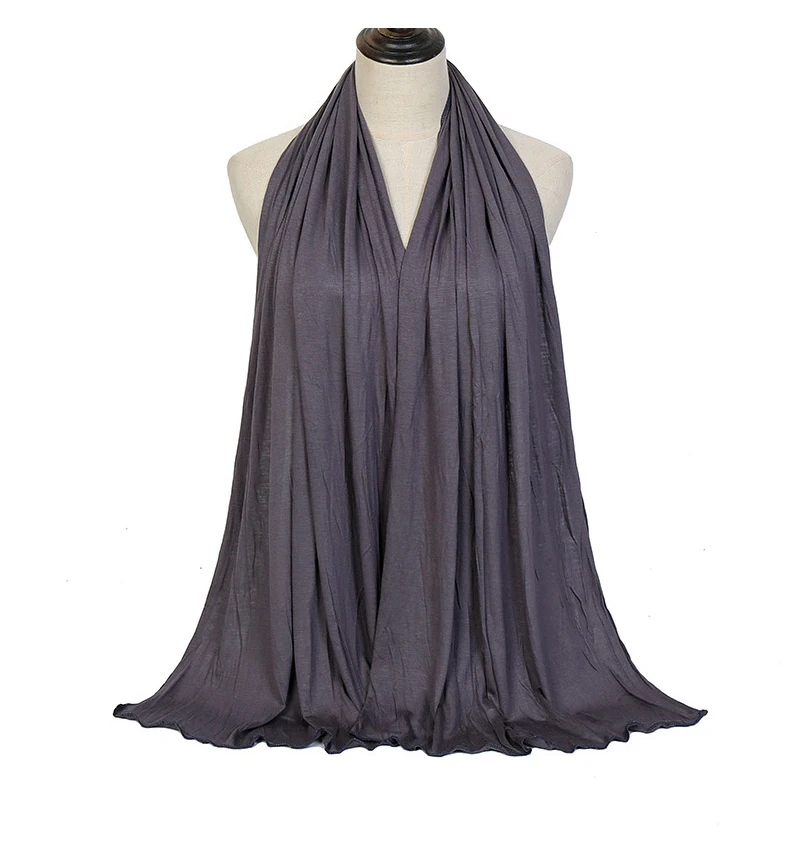 Ramadan Modal Cotton Jersey Hijabs For Woman Long Muslim Shawl Plain Soft Turban Niqab Head Wraps Scarf Women Hijab